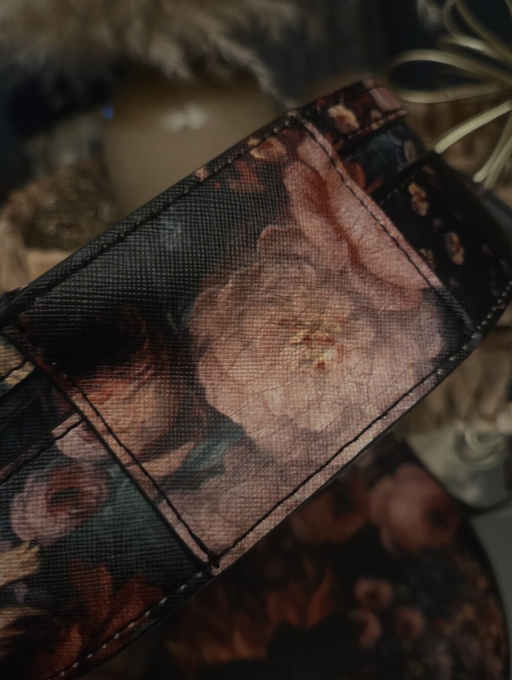 Carlos Santana Floral Canteen Crossbody Bag Moody Rose Circle Purse Boho Goth - Picture 9 of 16